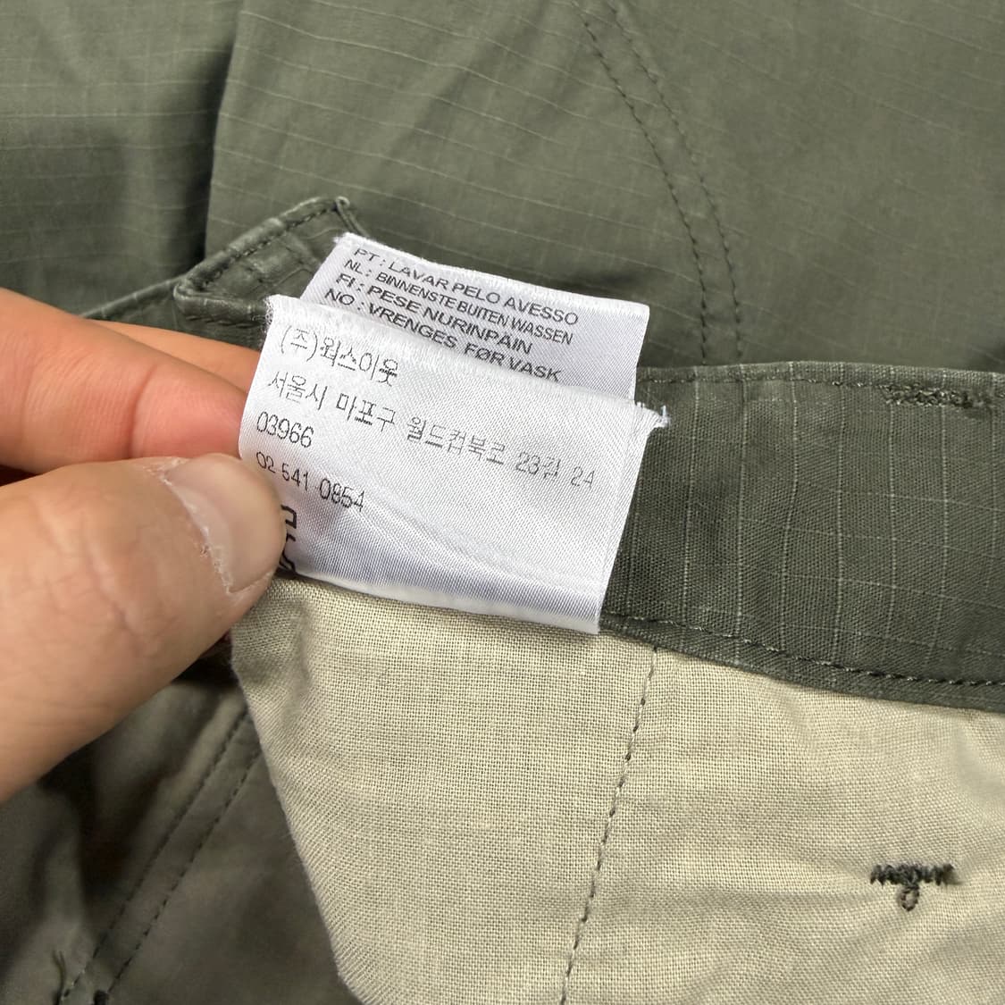 (31)칼하트WIP 립스탑 코튼 카고팬츠(올리브) 상품이미지5