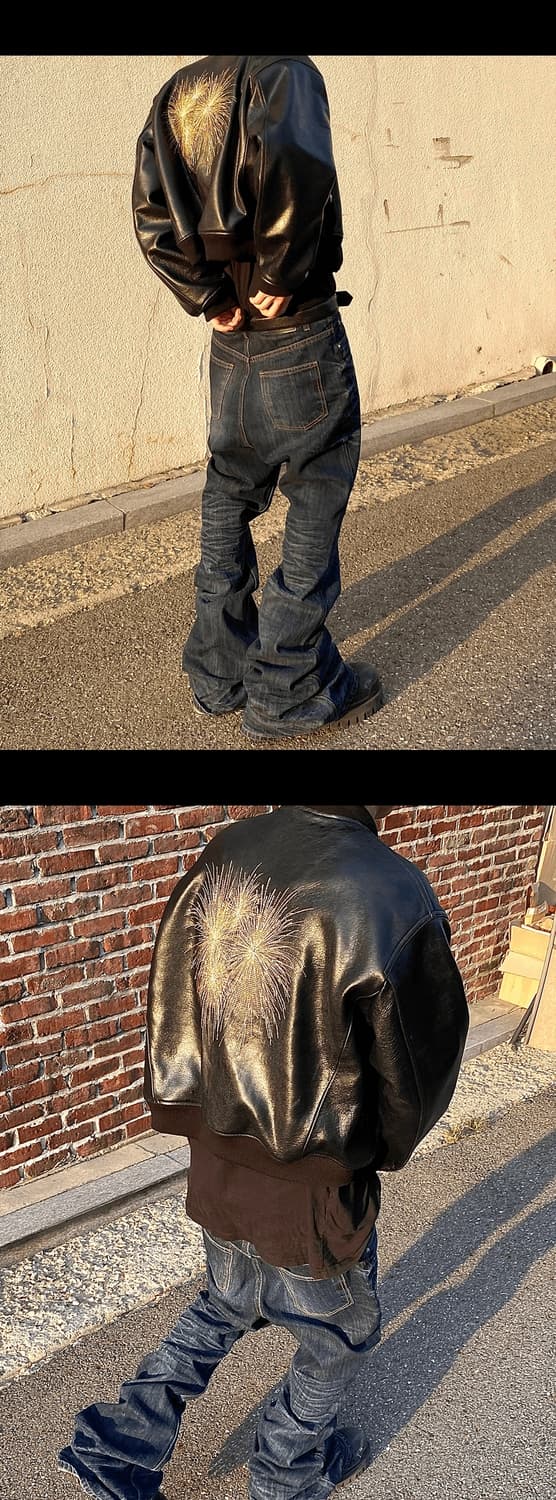 [1] 언더마이카 링클드 플레어진 인디고 상품이미지2