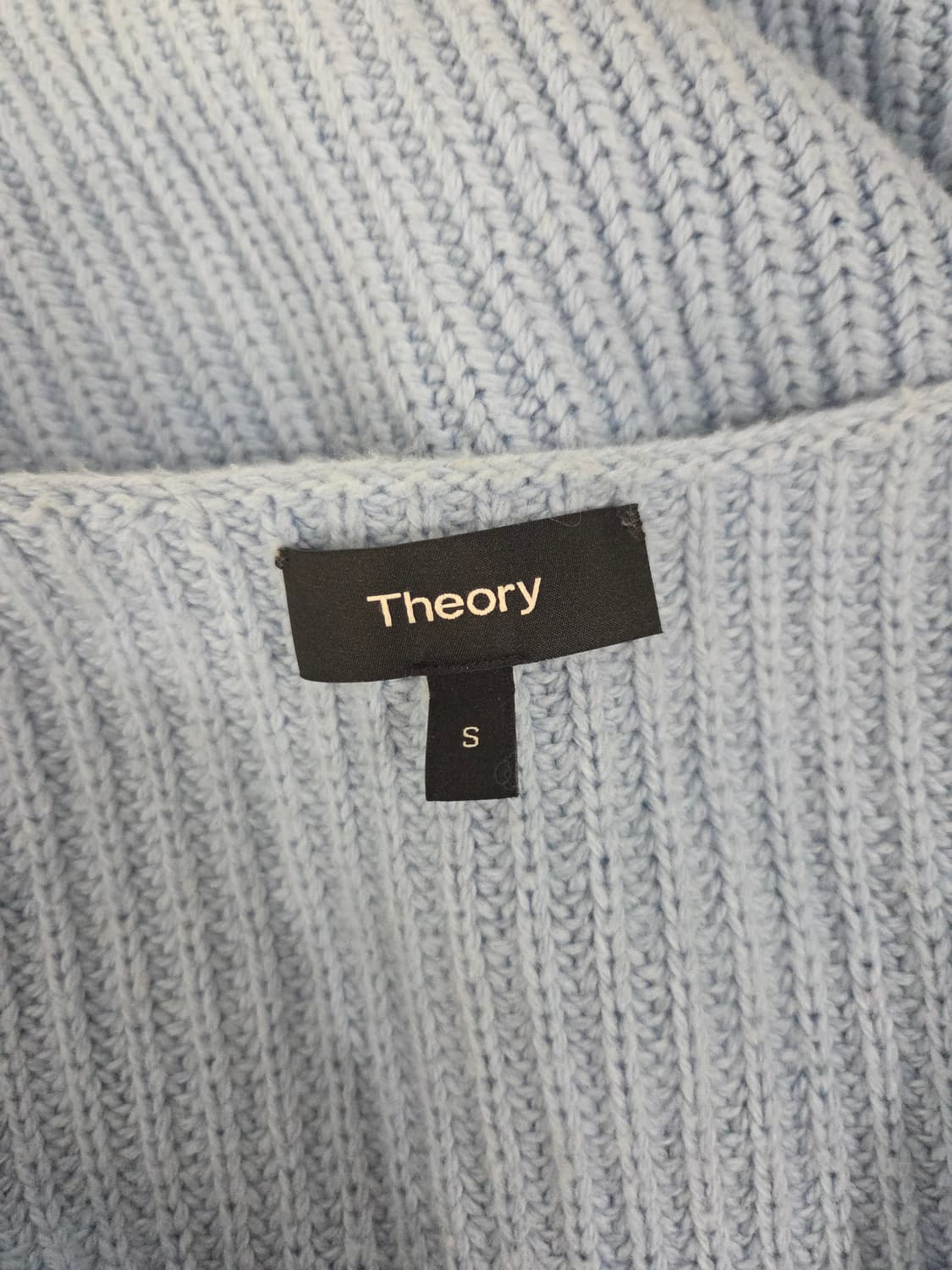 띠어리(Theory) 라이트 블루 브이넥 골지 니트 상품이미지7