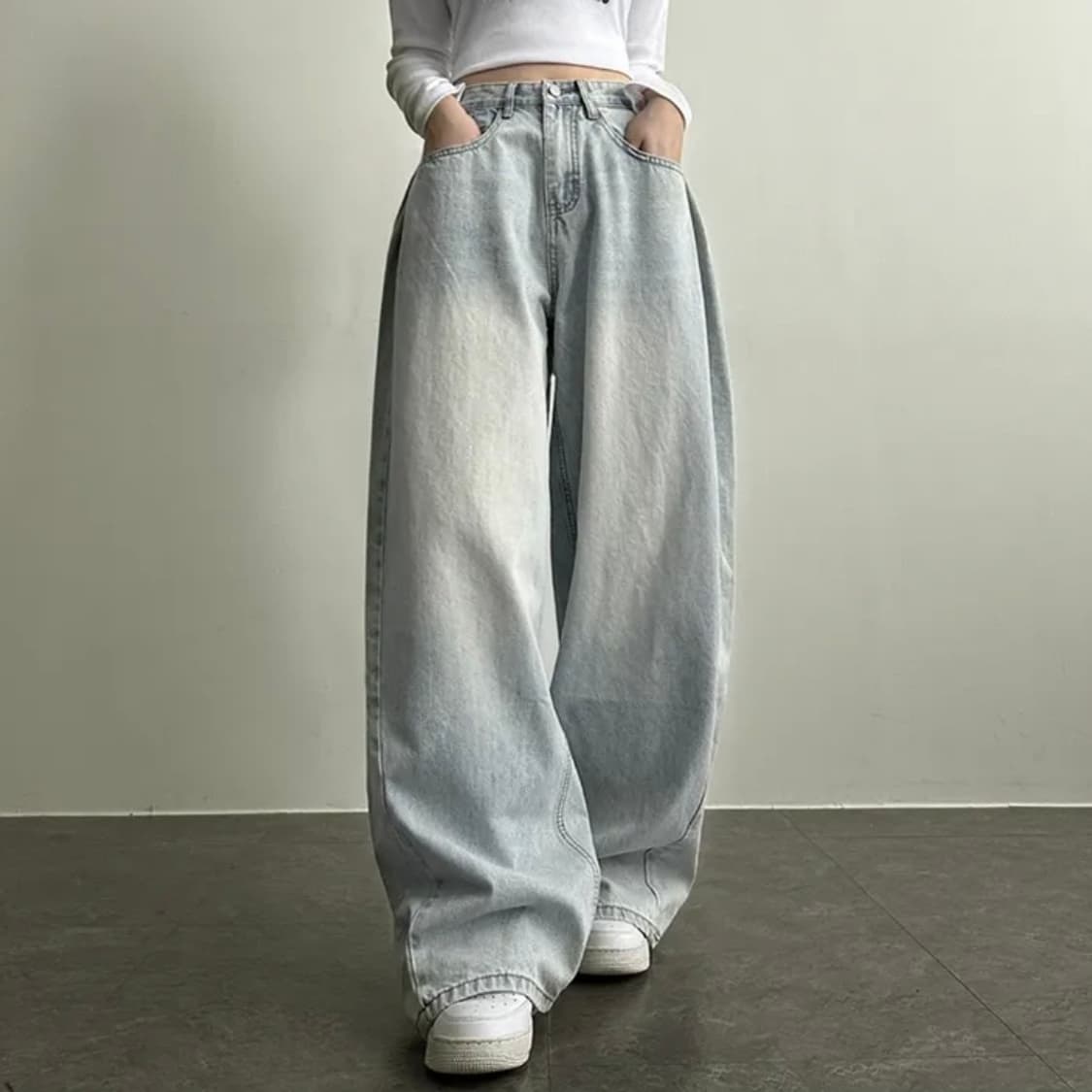 벌룬핏 사이드 데님팬츠 상품이미지1