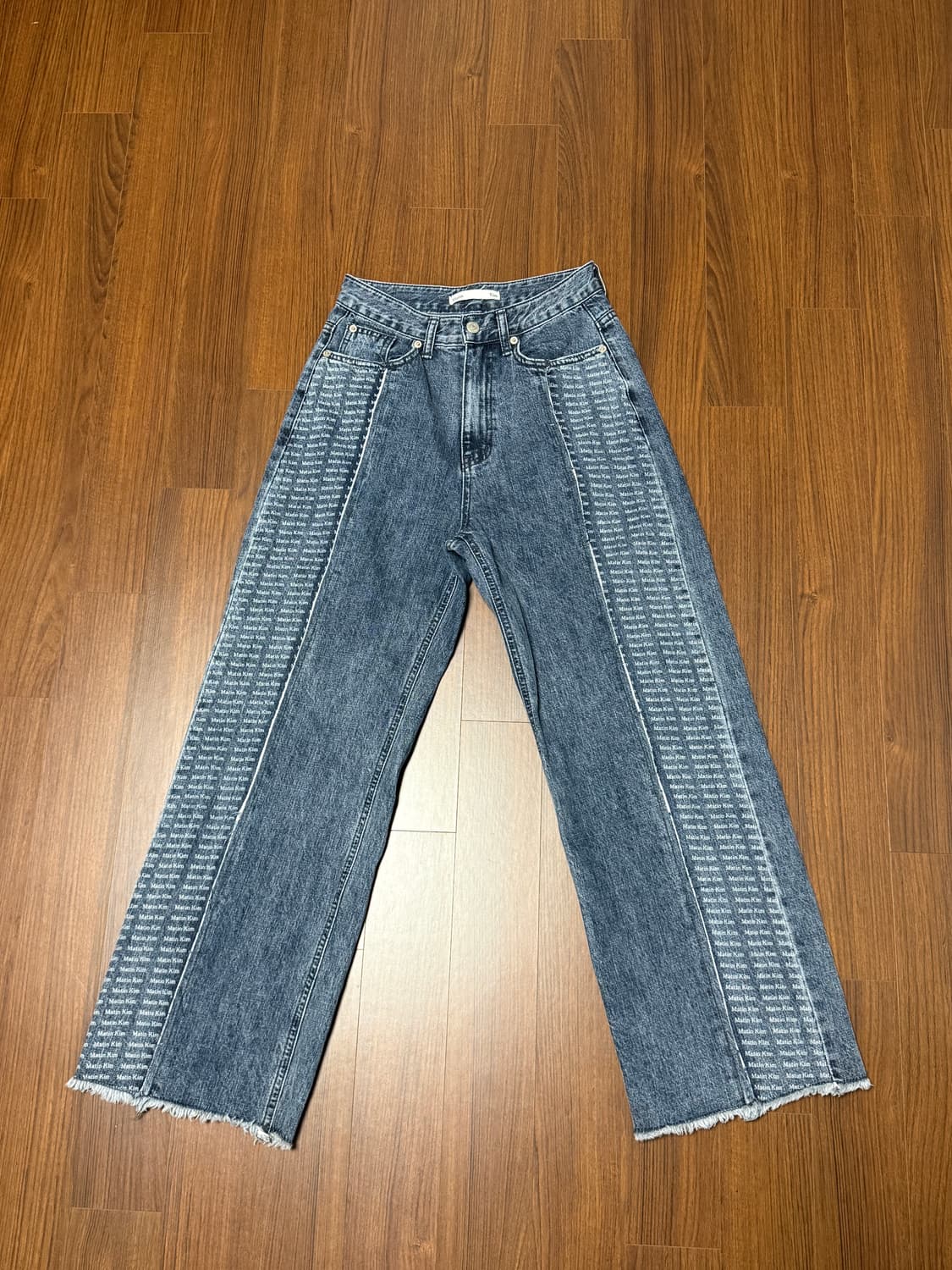 마뗑킴 멀티로고 디트로이트 데님팬츠M 상품이미지1