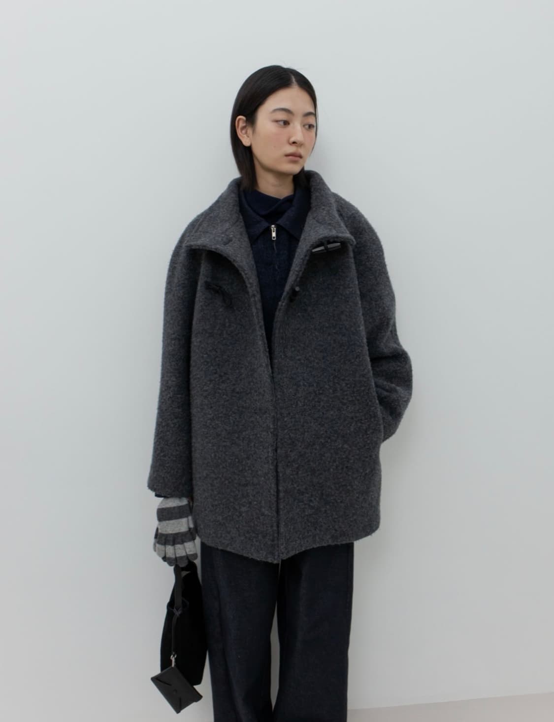 지비에이치 어패럴 하이넥 토글 코트 상품이미지2