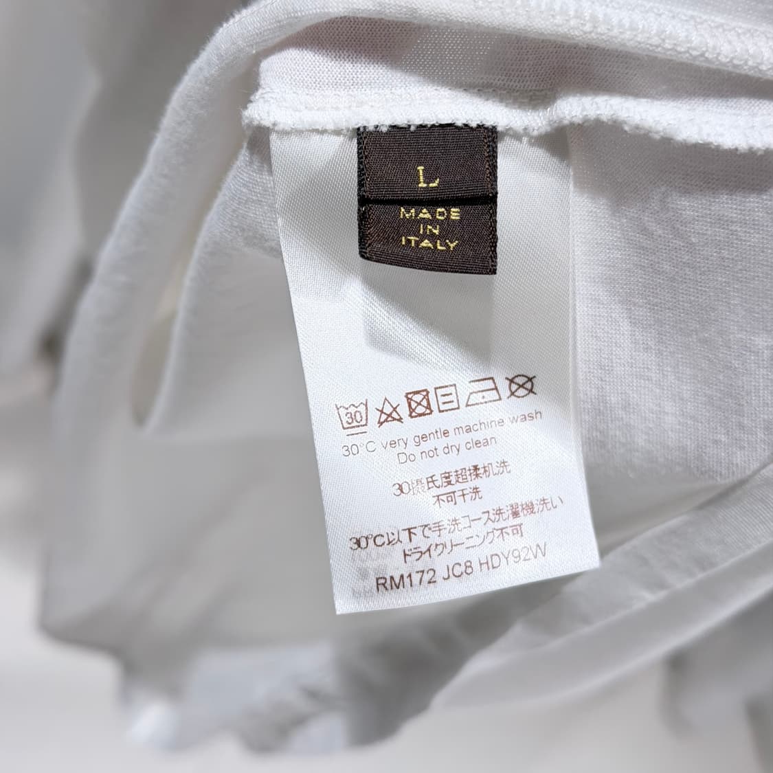 (S/L) / 루이비통 X 슈프림 로고 화이트 반팔 티셔츠 상품이미지6