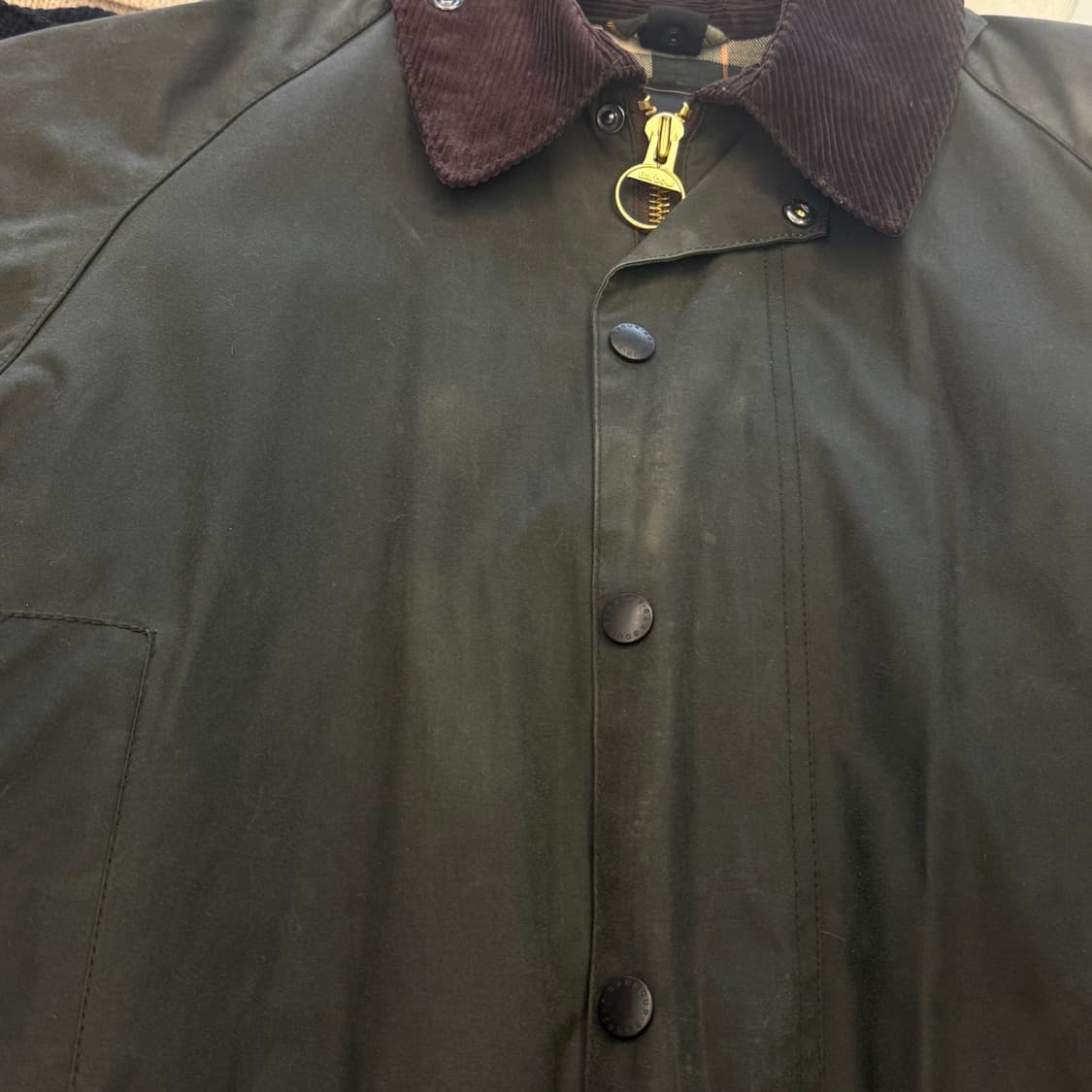 38 바버 카키 뷰포트 왁스 자켓  상품이미지7