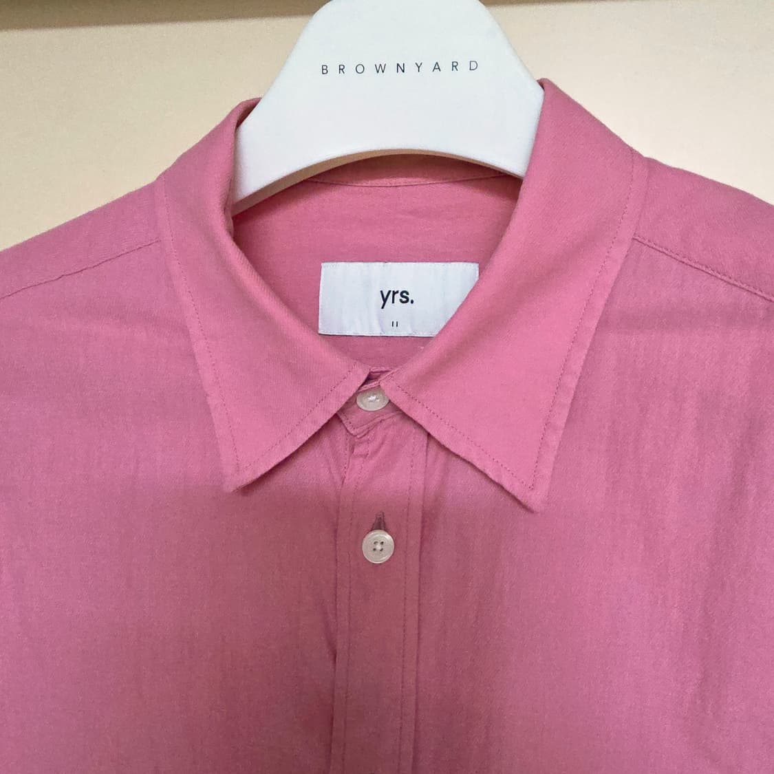 [2] 이얼즈어고 헴프 코튼 포이카 셔츠 핑크 yrs 상품이미지3
