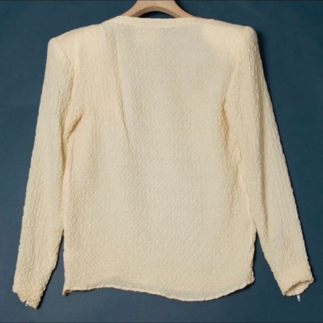 생로랑 실크 크레이프 숄더 패드 블라우스 상품이미지2