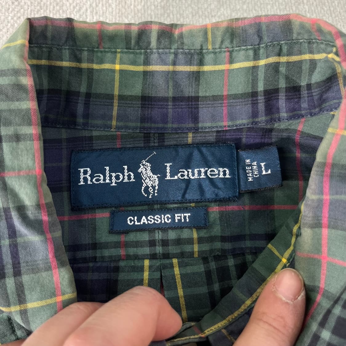 105 폴로랄프로렌 빈티지 체크 코튼 셔츠 상품이미지4