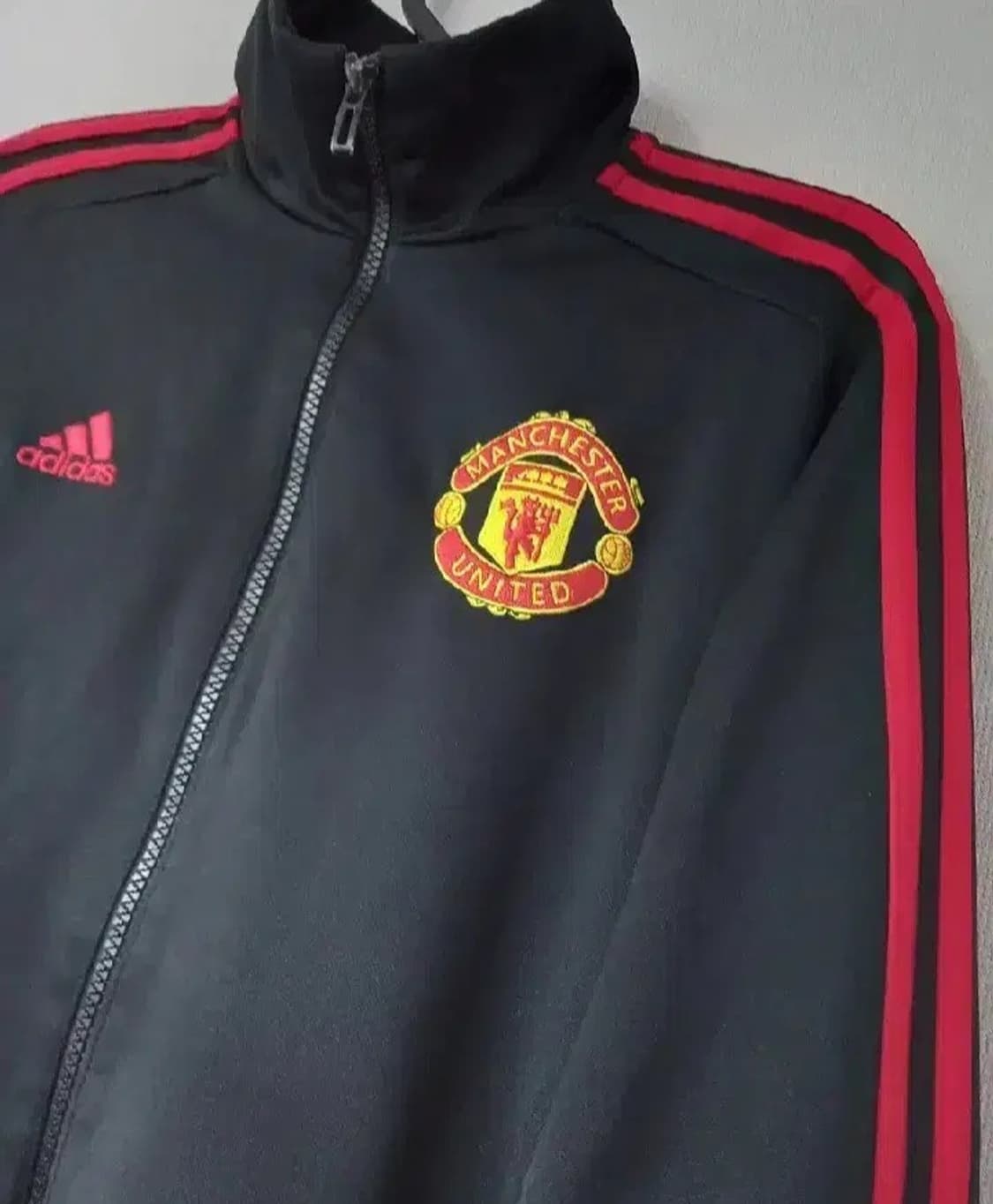 아디다스 맨유 대장급 검빨 블랙 트랙탑 저지 져지집업 상품이미지2