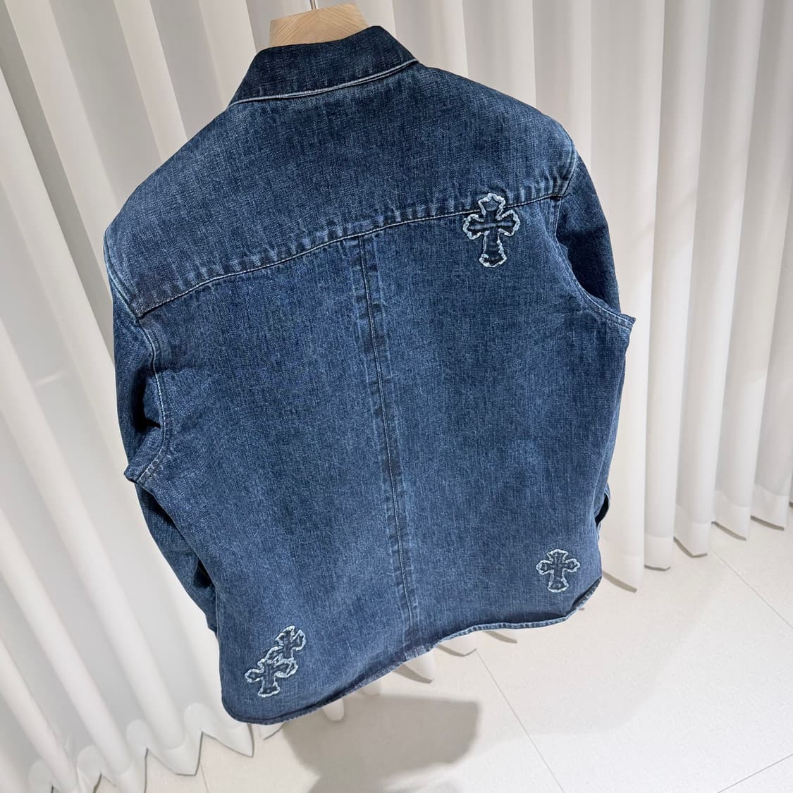 (A+/XL) / 크롬하츠 패치 에토르 데님 청 셔츠 상품이미지5