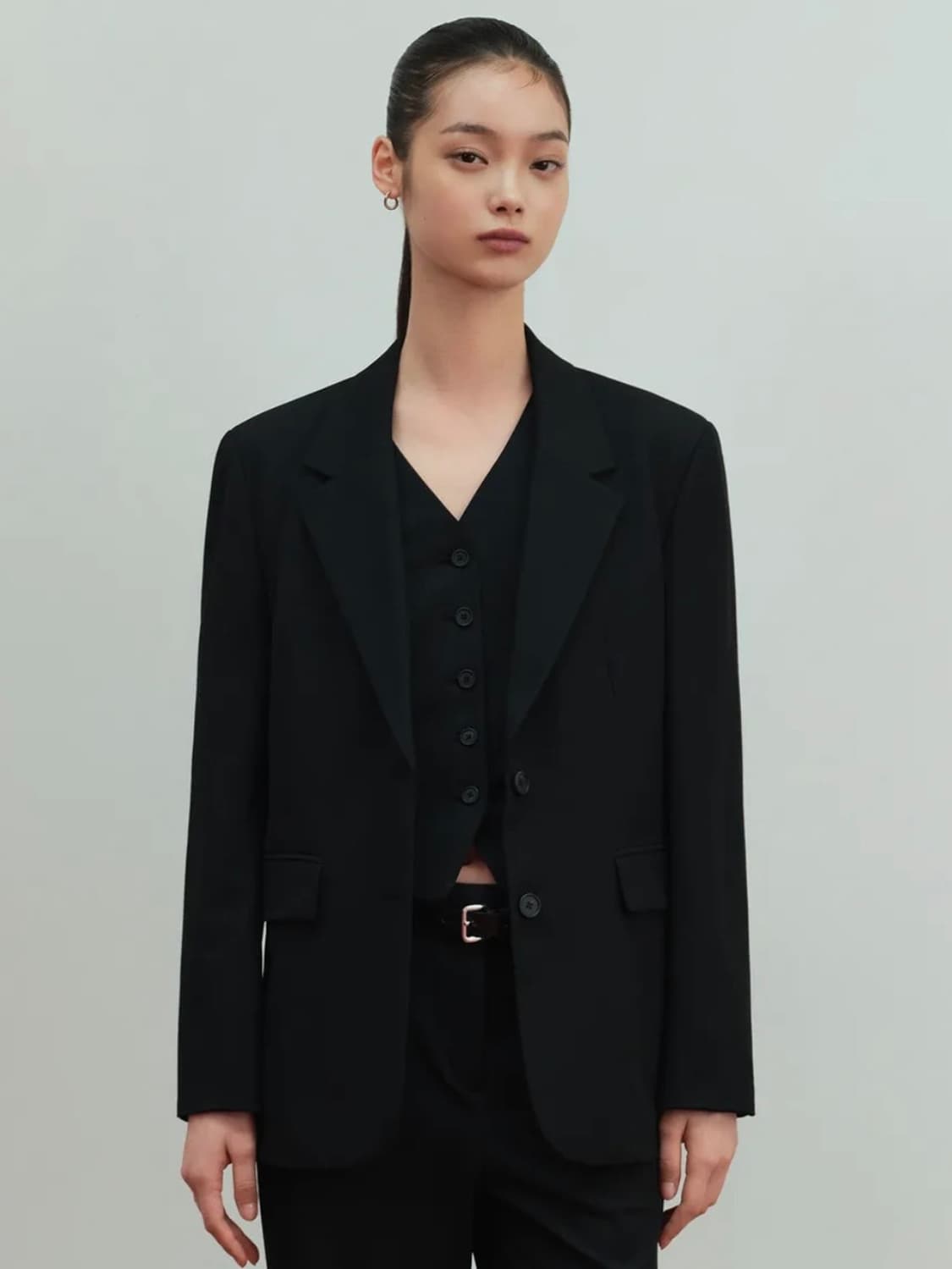 무신사 스탠다드 | 우먼즈 베이식 블레이저 블랙 S 상품이미지3