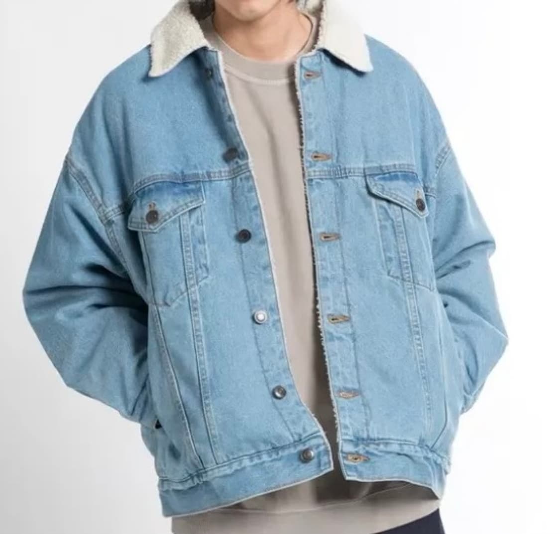 Overfit denim sherpa trucker jacker 상품이미지2