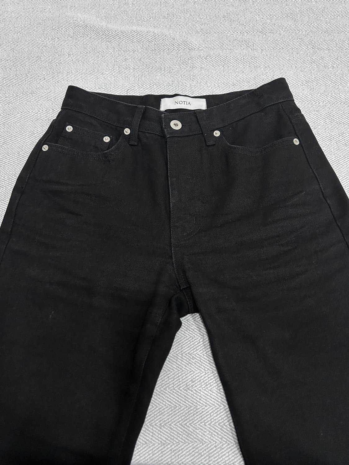 노티아 Notia 부츠컷 블랙 데님팬츠 청바지 S 상품이미지6