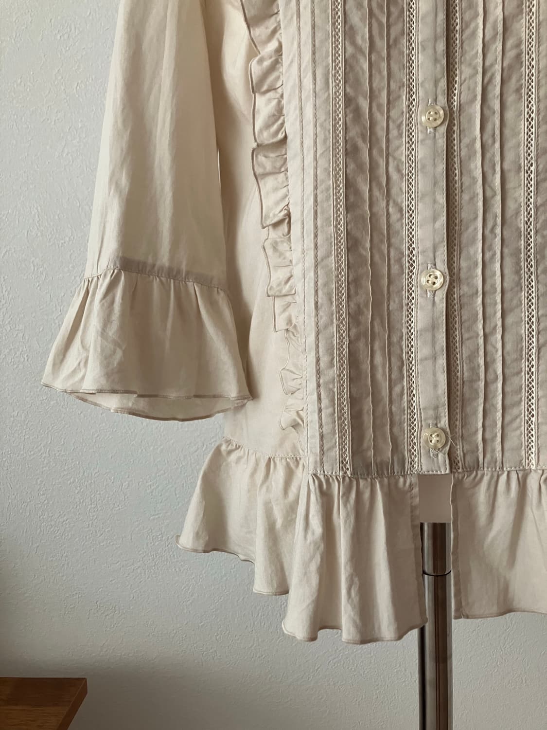 프릴 코튼 블라우스 모리걸블라우스 바스락블라우스 상품이미지3