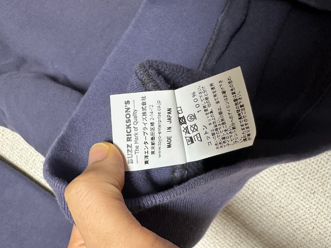 (100)버즈릭슨 USAF 루프휠 스웻 네이비 L 상품이미지5