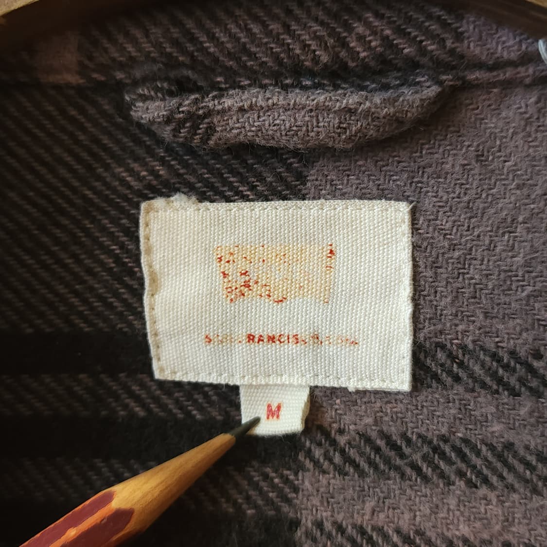 00s 리바이스 빈티지 체크셔츠 헤비 플란넬 웨스턴 셔츠 썬페이딩 m 상품이미지5