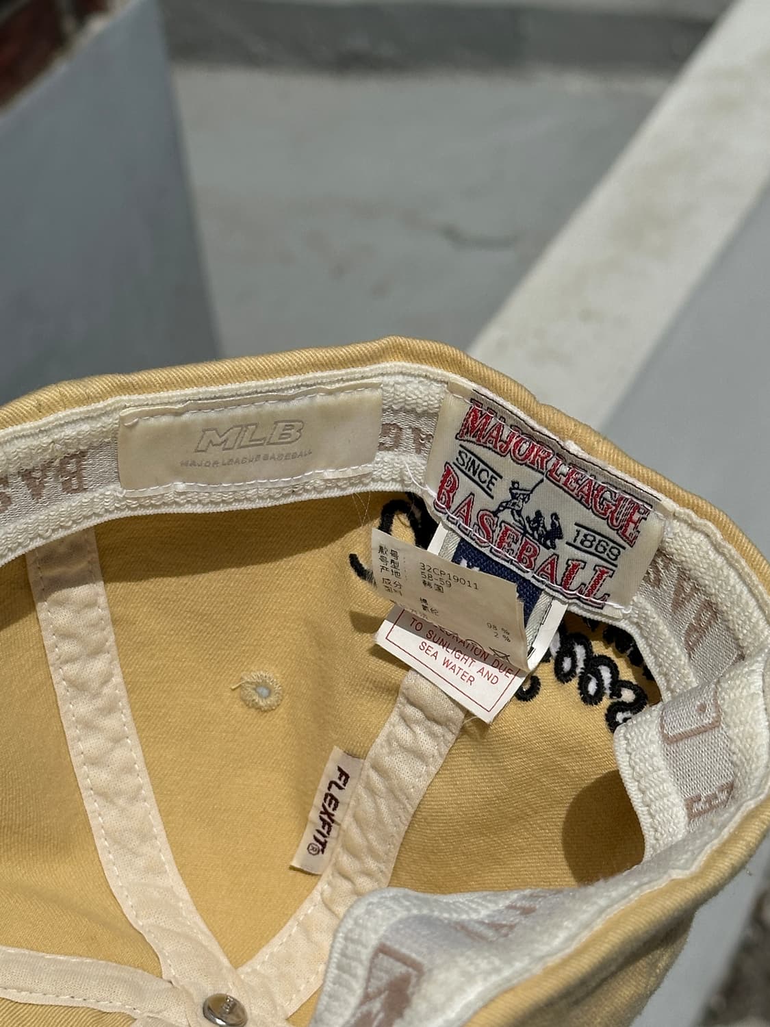 [M-L] MLB 엠엘비 뉴욕양키스 옐로우 볼캡 모자 상품이미지6