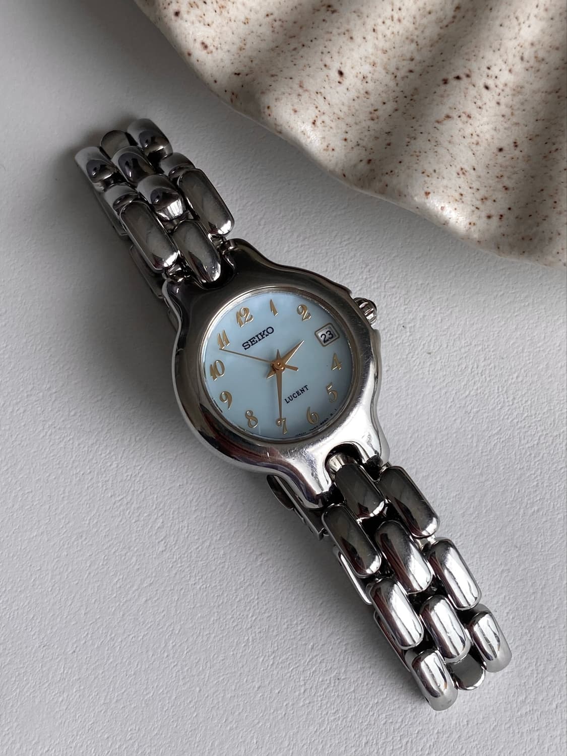 Seiko 세이코 lucent 루센트 데이트 라이트블루 쿼츠 상품이미지1