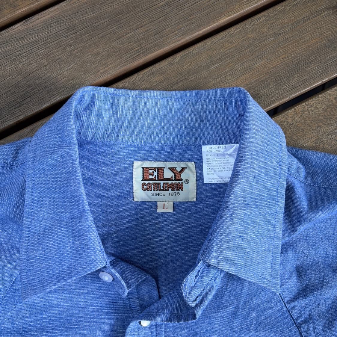 Ely Cattleman 샴브레이 웨스턴 셔츠 상품이미지7