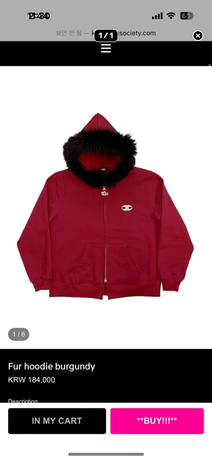 모자이크소사이어티 퍼 후드 집업 상품이미지1