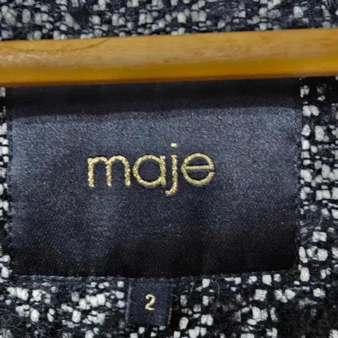 Maje 마쥬 트위드 자켓 블랙/화이트 ~55반 상품이미지2