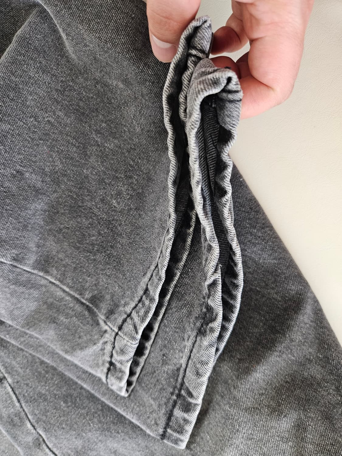 디미트리블랙 원턱 와이드 데님팬츠 - 그레이 34 상품이미지5