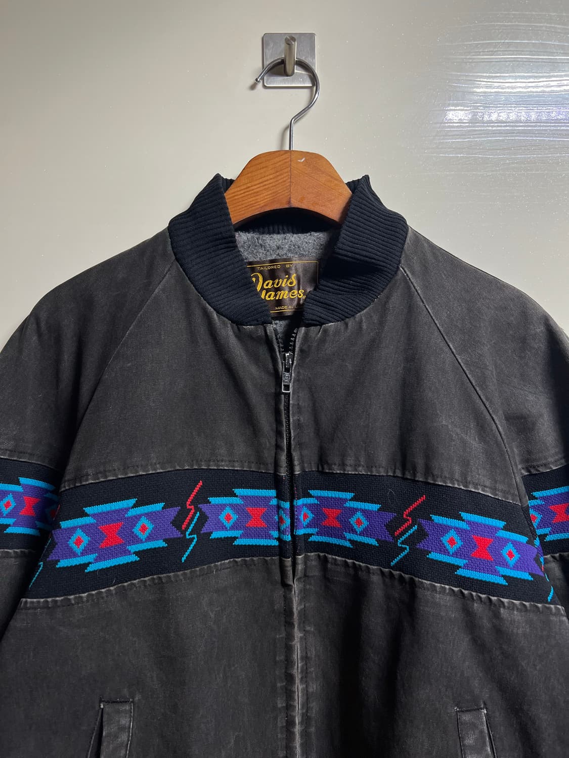빈티지 Davis James 블랙 아즈텍 자켓 상품이미지2