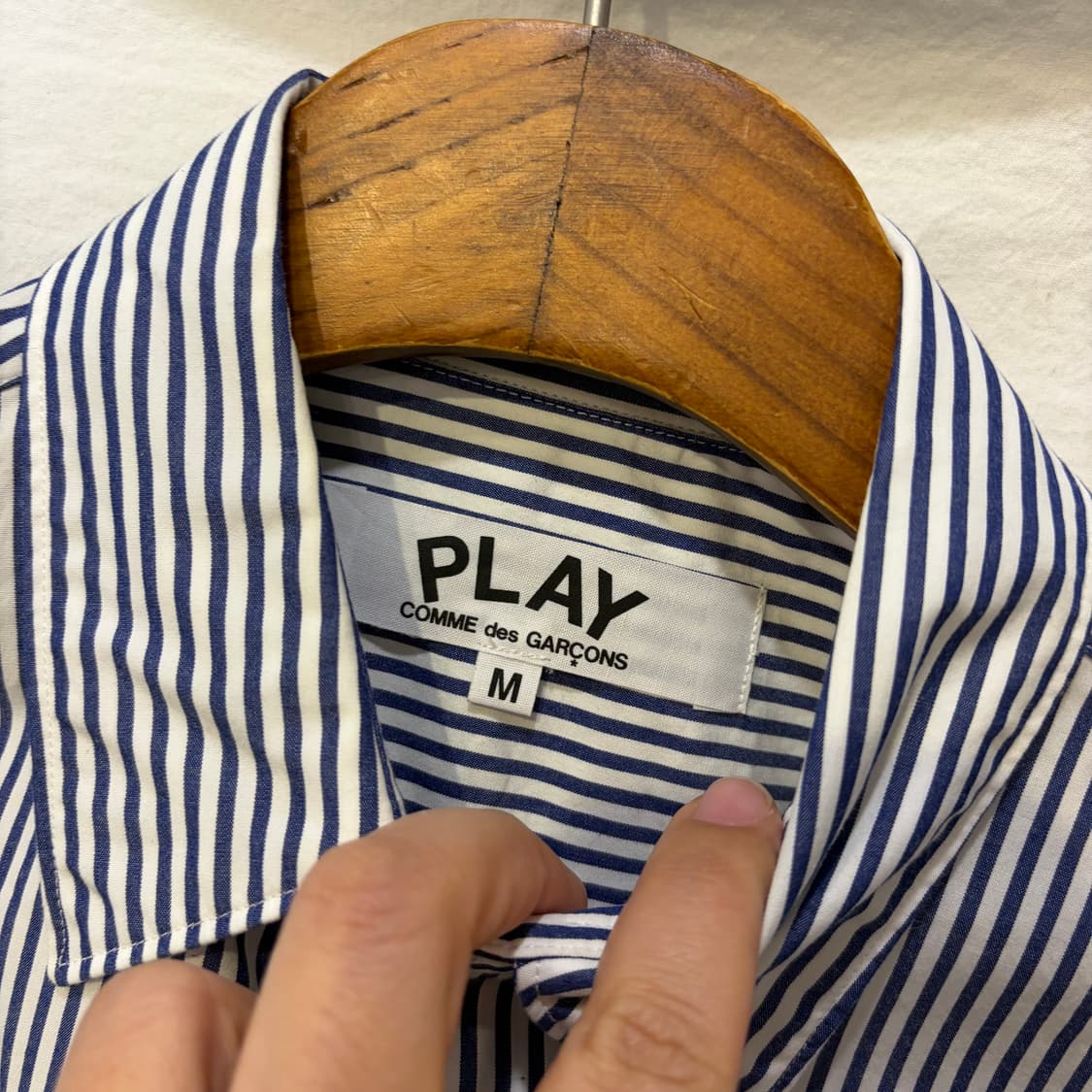 꼼데가르송 스트라이프 셔츠 블랙와펜 남방 상품이미지3