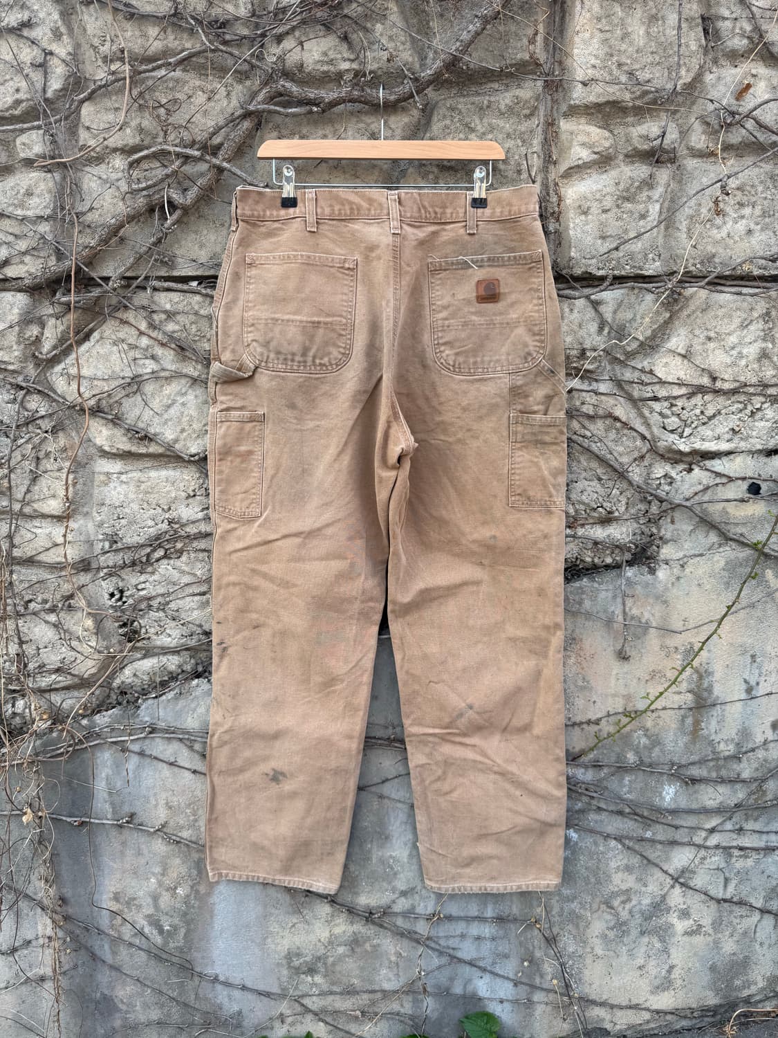 칼하트 빈티지 b11 brn 하드페이딩 카펜터 싱글니 워크 팬츠 상품이미지2