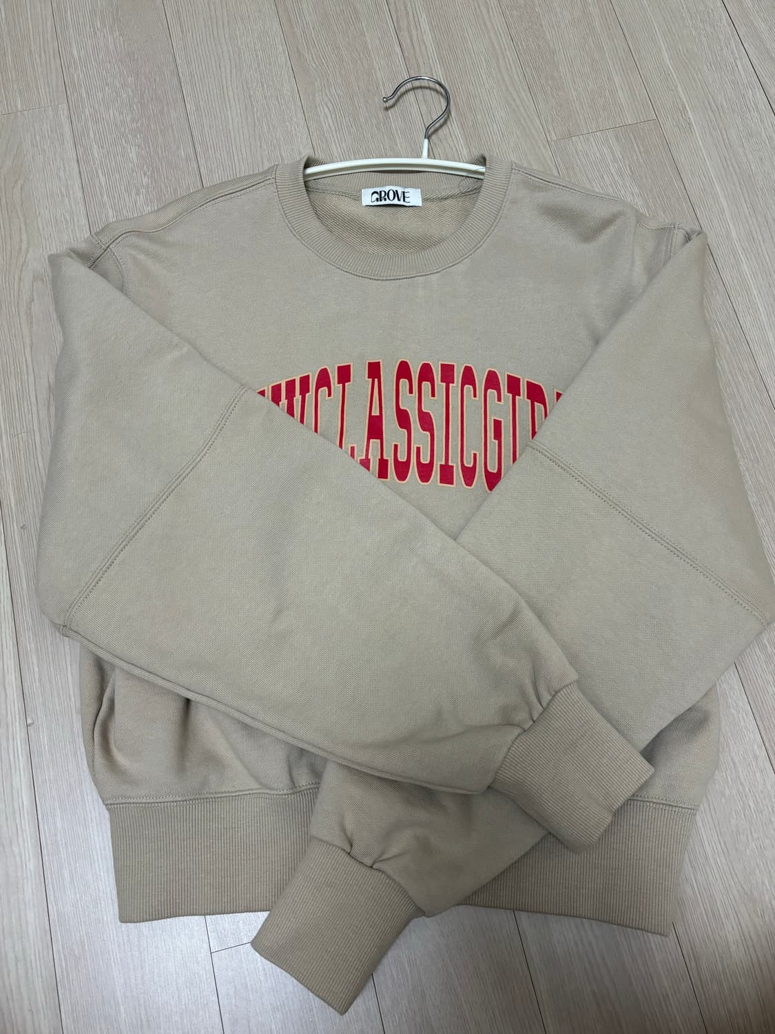 그로브 22FW NEW. C GIRLS MTM 맨투맨 베이지 상품이미지4