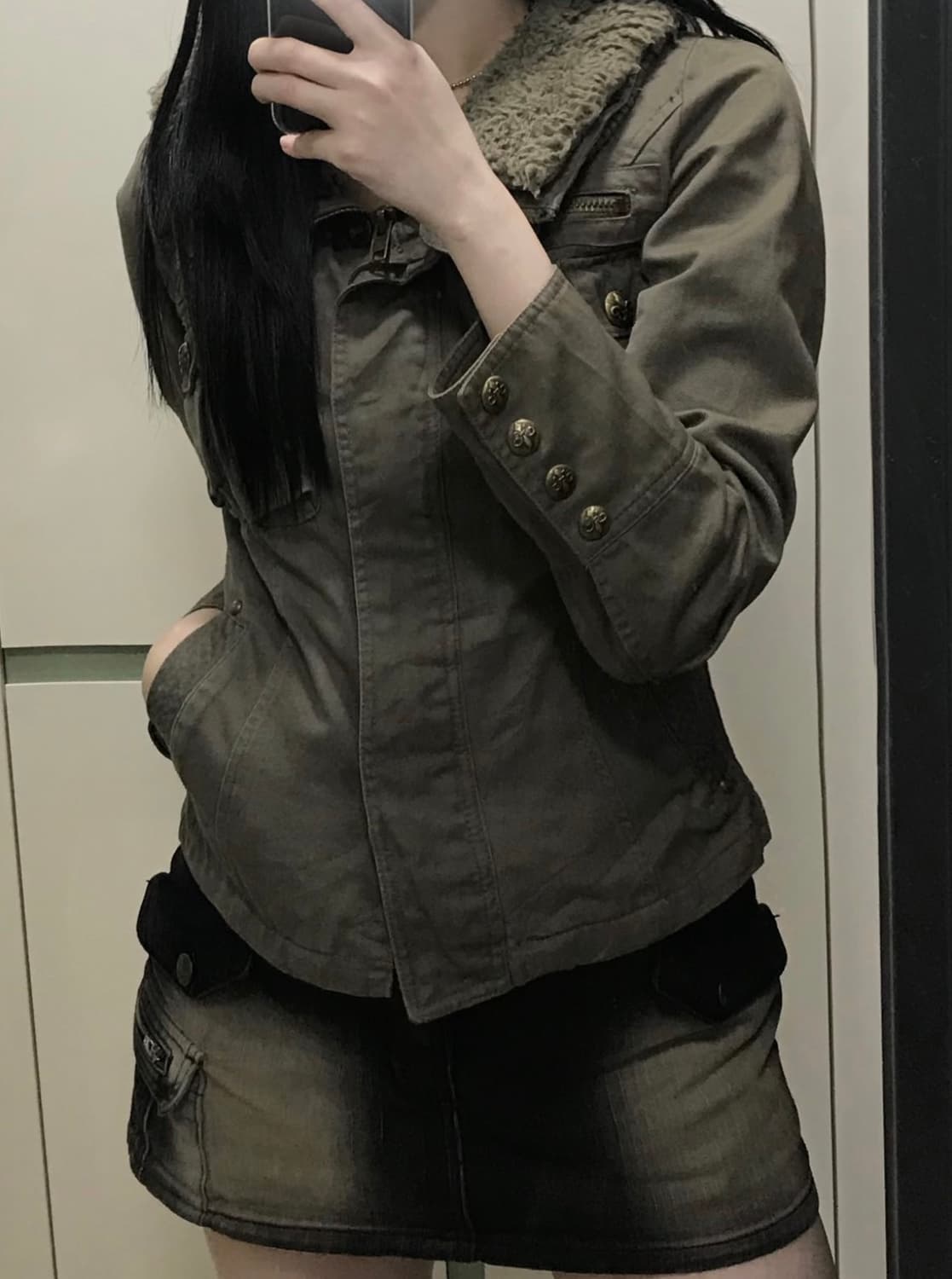 빈티지 야상 자켓 와이즈걸 파우닝 상품이미지2