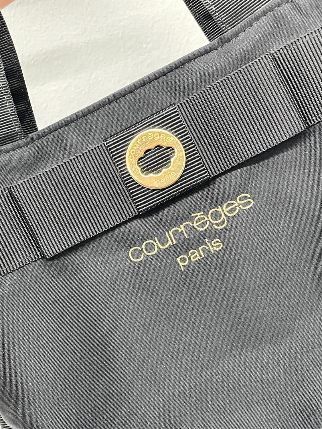 90‘s 꾸레쥬 로고 리본 토트백 상품이미지6