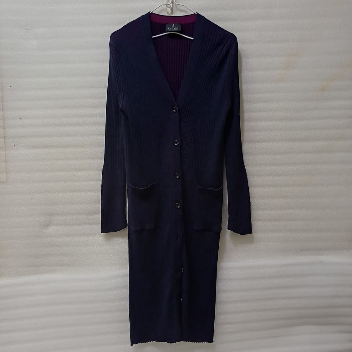 한섬 랑방 울 니트 얇은 골지 롱 가디건 여성 90 F 사랑봉봉 상품이미지1