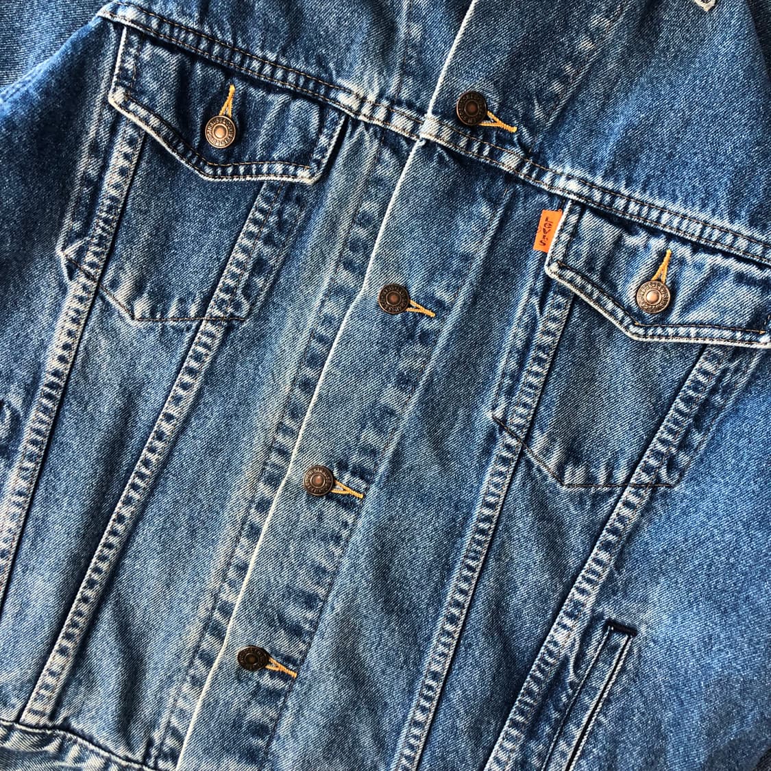 90s 리바이스 오렌지탭 데님 트러커 자켓  상품이미지4