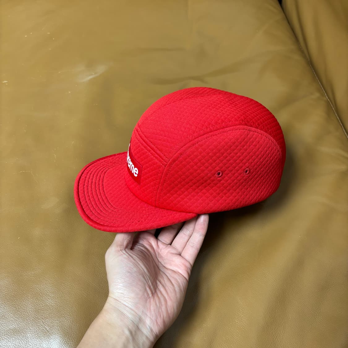 슈프림 캠프캡 모자 박스로고 레드 상품이미지4