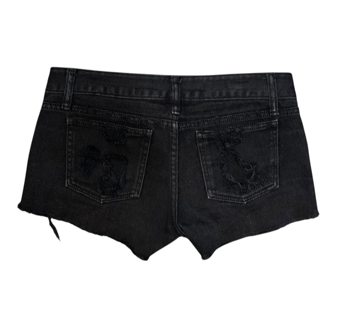 데미지포인트 검정데님숏팬츠 y2k갸루펑크 상품이미지3