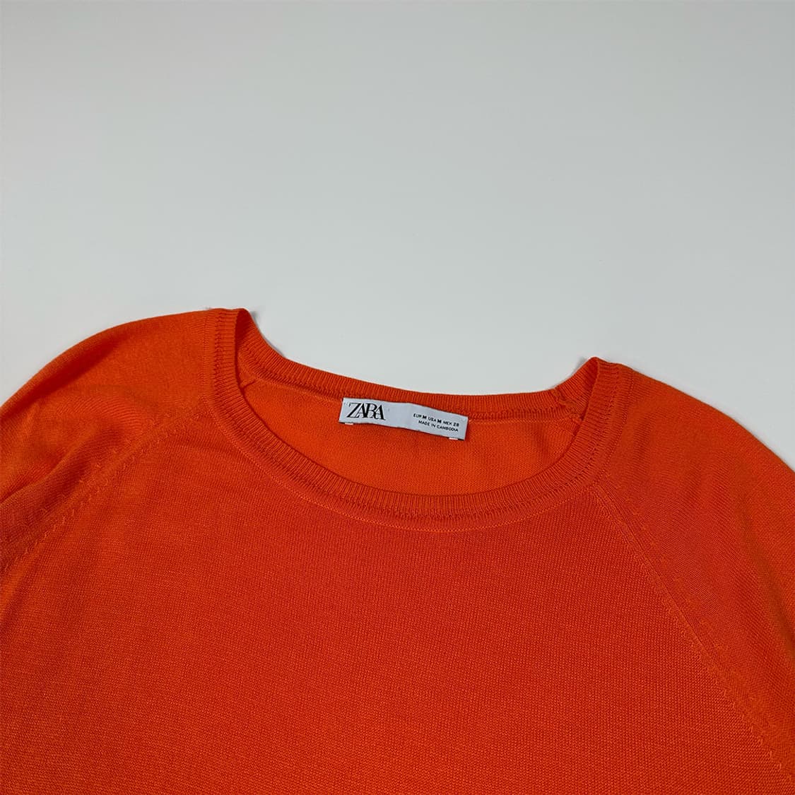 자라 주황색 얇은 니트 상품이미지3