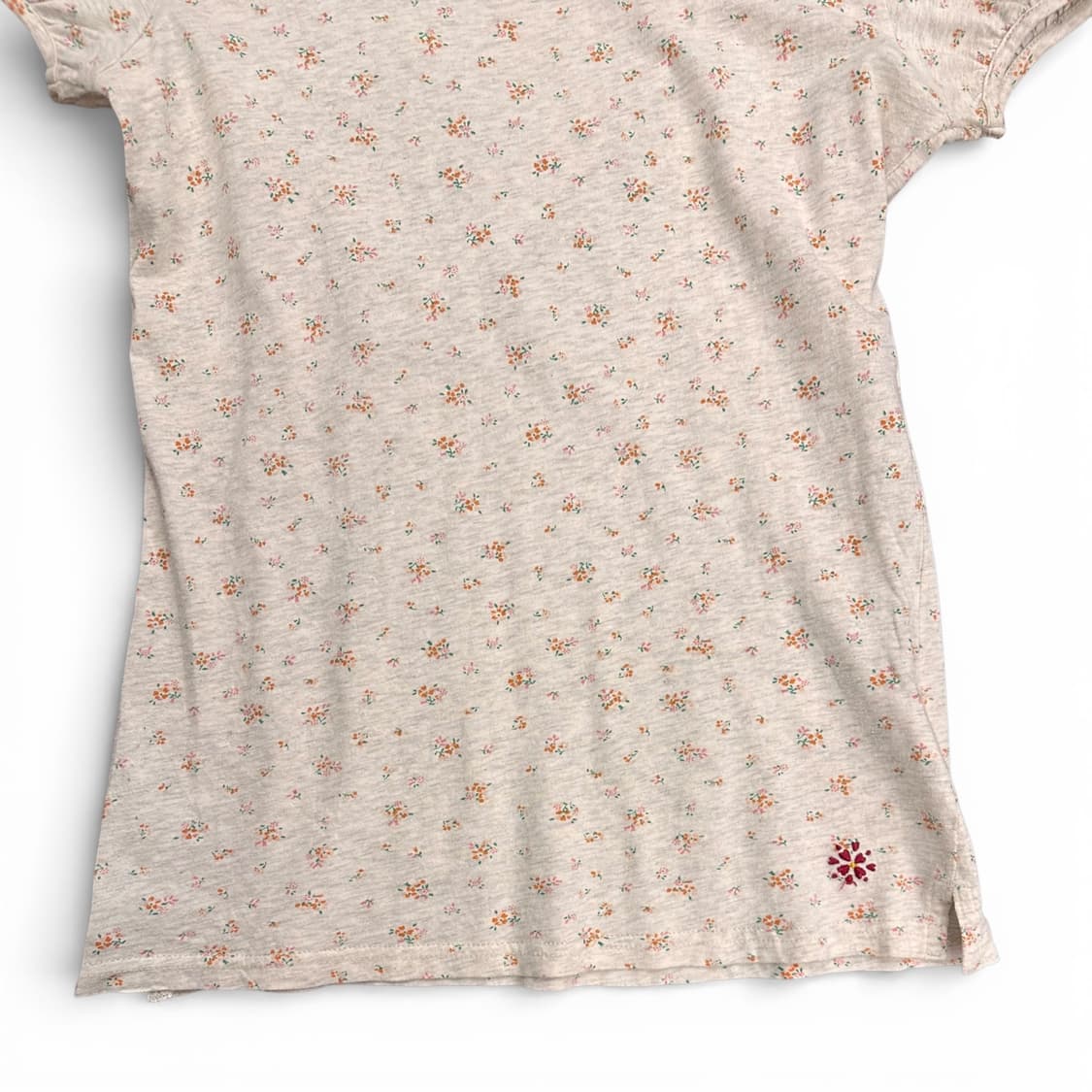 Flower Pattern Puff Cap Top 상품이미지5