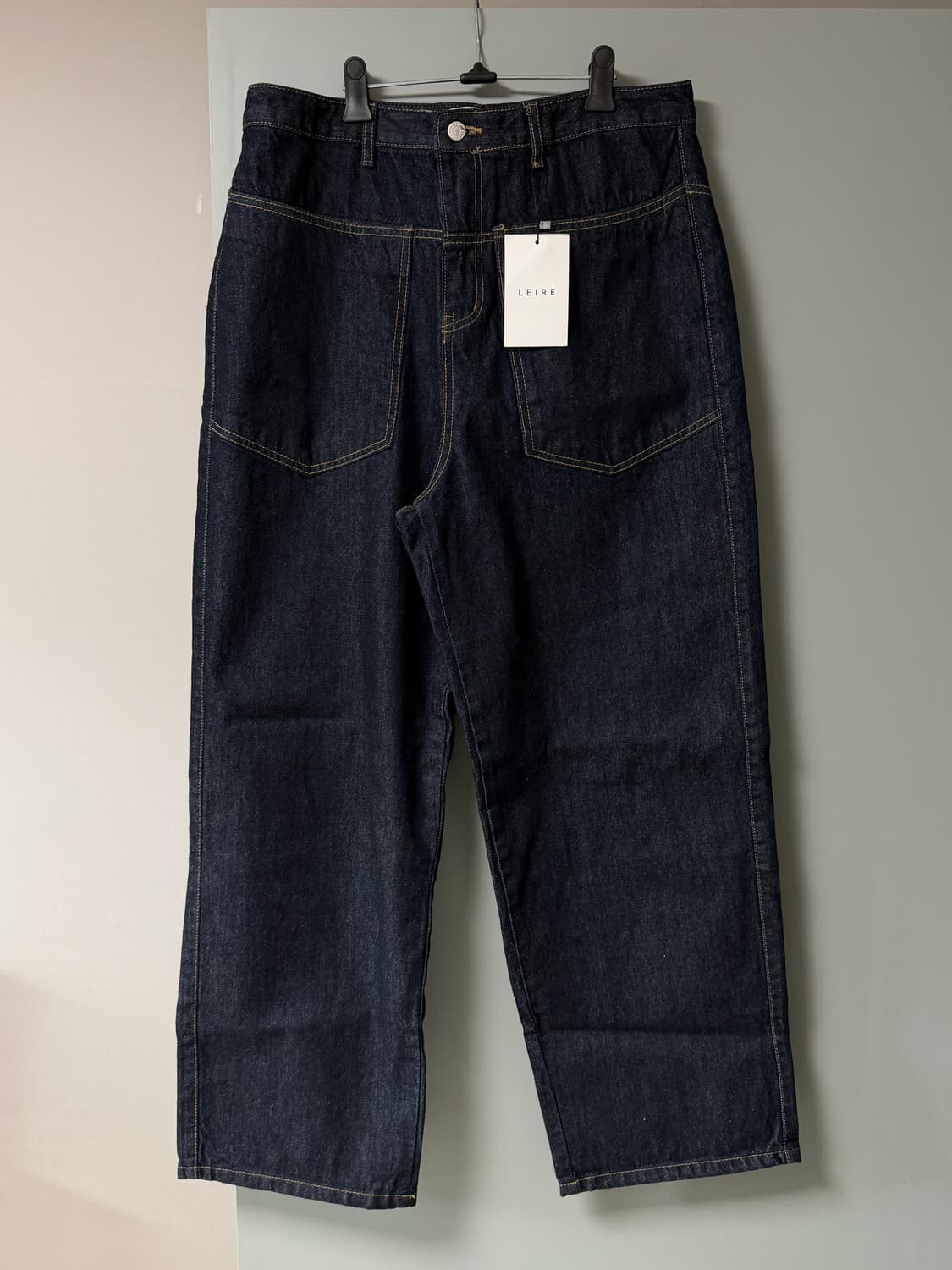 (새상품) 르아르 - 커브드 와이드 생지 데님 팬츠 상품이미지1