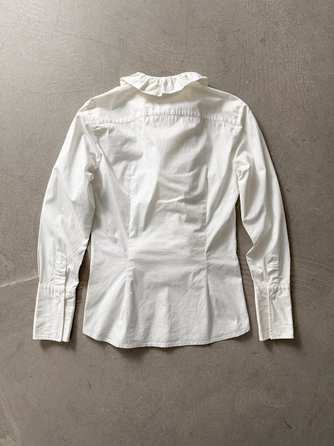 Ralph Lauren Ruffle Front Cotton Blouse 상품이미지4