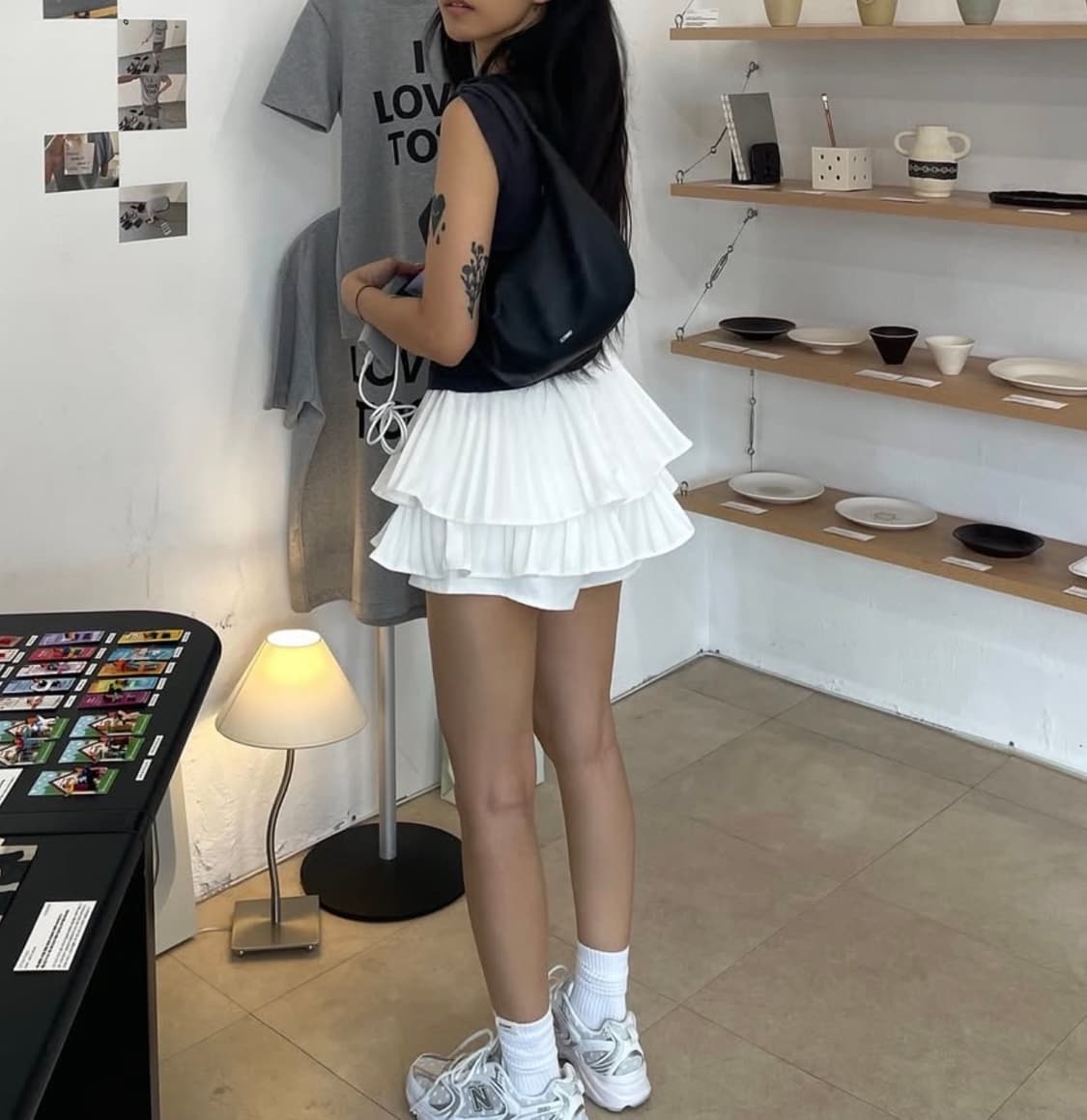 (반택포) 샵페어리 화이트 미니 스커트 (모델 서지수님 착용) 상품이미지1