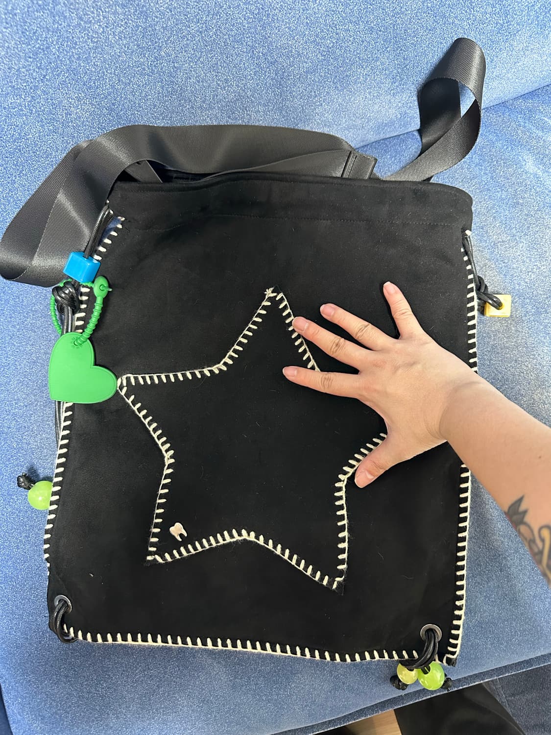 스티치 스웨이드 대왕 별 크로스백 JPN 하구미 스즈코 하라주쿠 상품이미지2