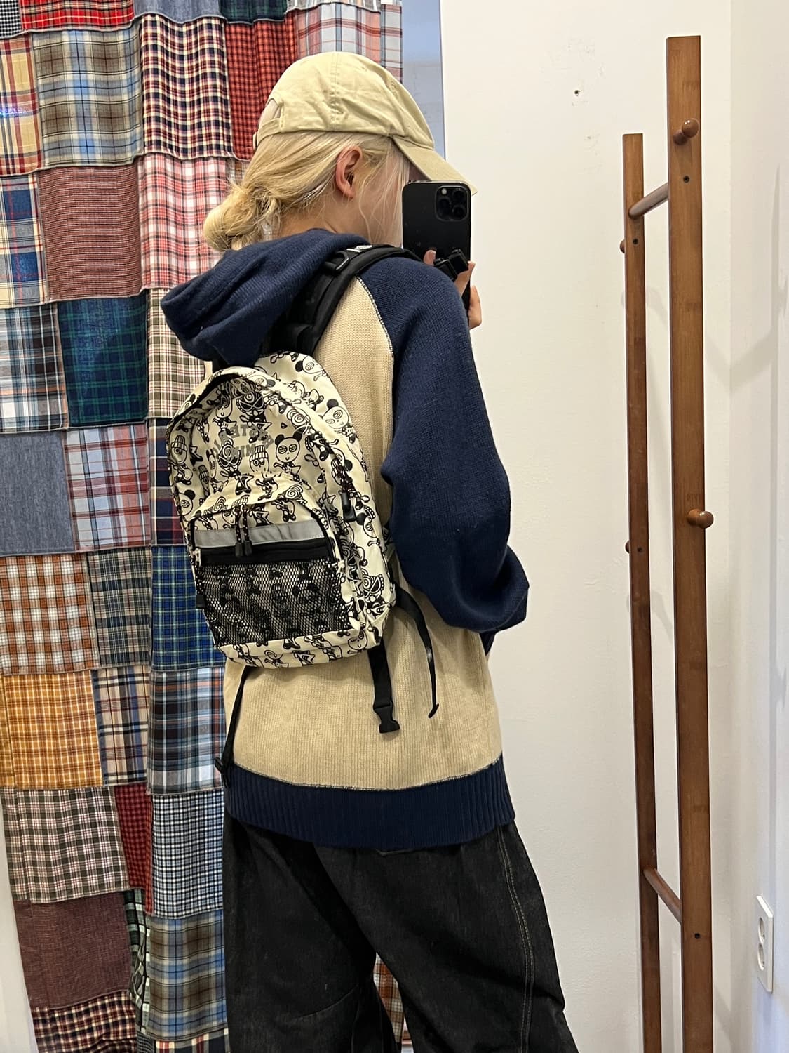 히스테릭글래머 미니 크림 백팩 상품이미지5