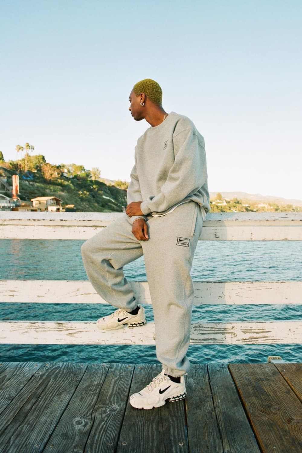 M,L 나투시 나이키x스투시 NRG 플리스 스웨트팬츠 츄리닝 바지 상품이미지2