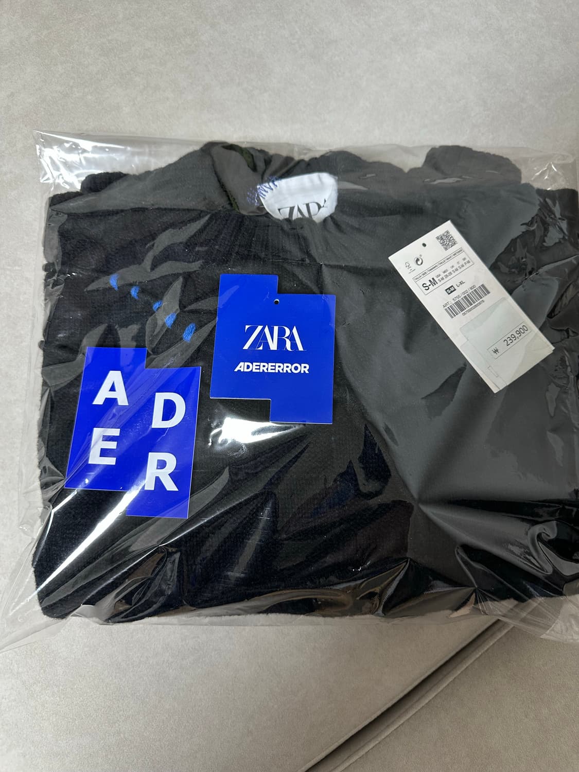 자라 x 아더에러 패치워크 오버사이즈 니트 스웨터 블랙 S-M 상품이미지5