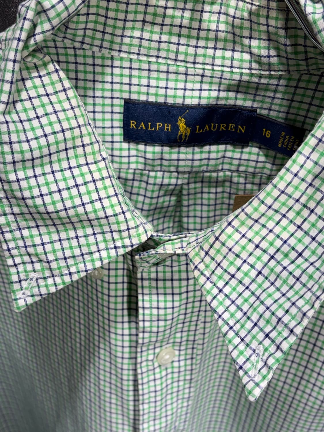 L 폴로랄프로렌 블루포니 그린 체크셔츠 상품이미지7
