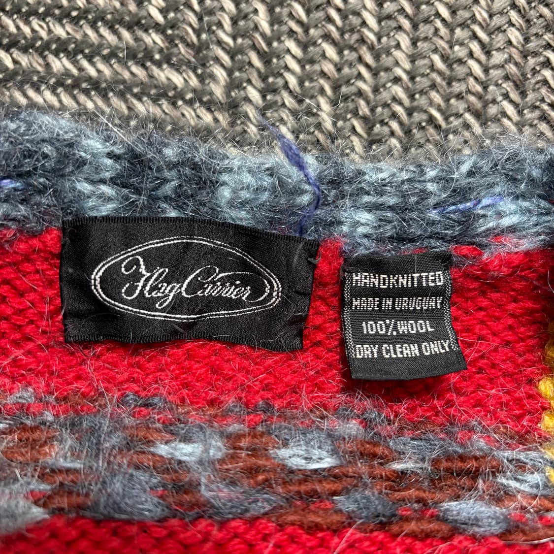 Hag Carrier 울100% 레드 니트 가디건(Free) 상품이미지5