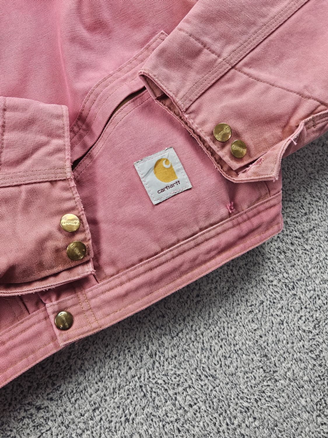 칼하트 커버올 핑크다잉 크롭 커스텀 자켓 ( L ) / 10597 상품이미지7