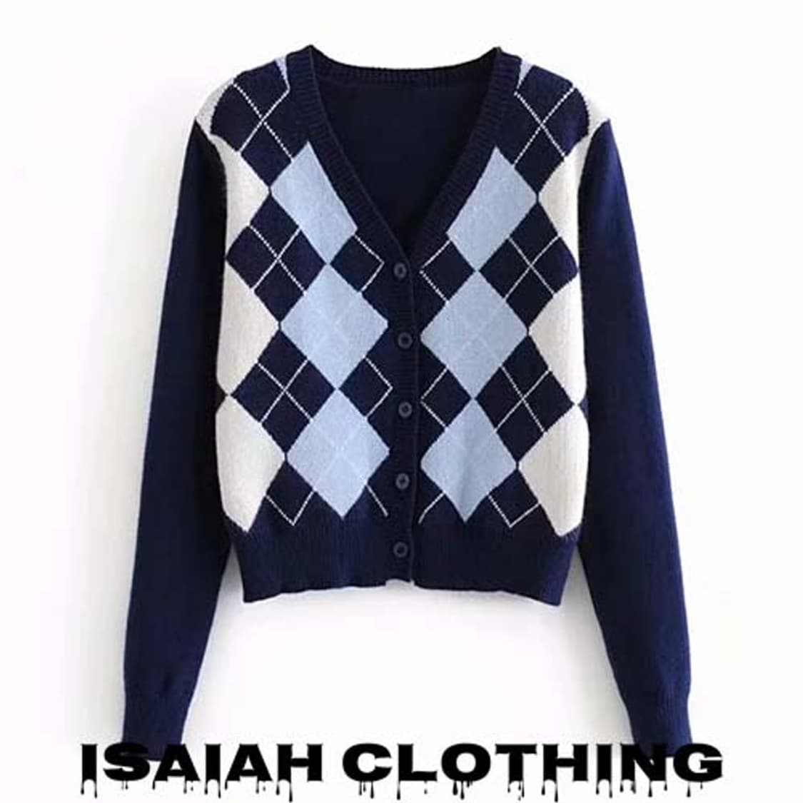 이사야 클로딩 아가일 니트 상품이미지2