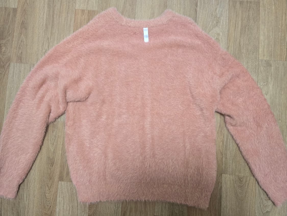 CROPPED HAIRY KNIT - PEACH 상품이미지3