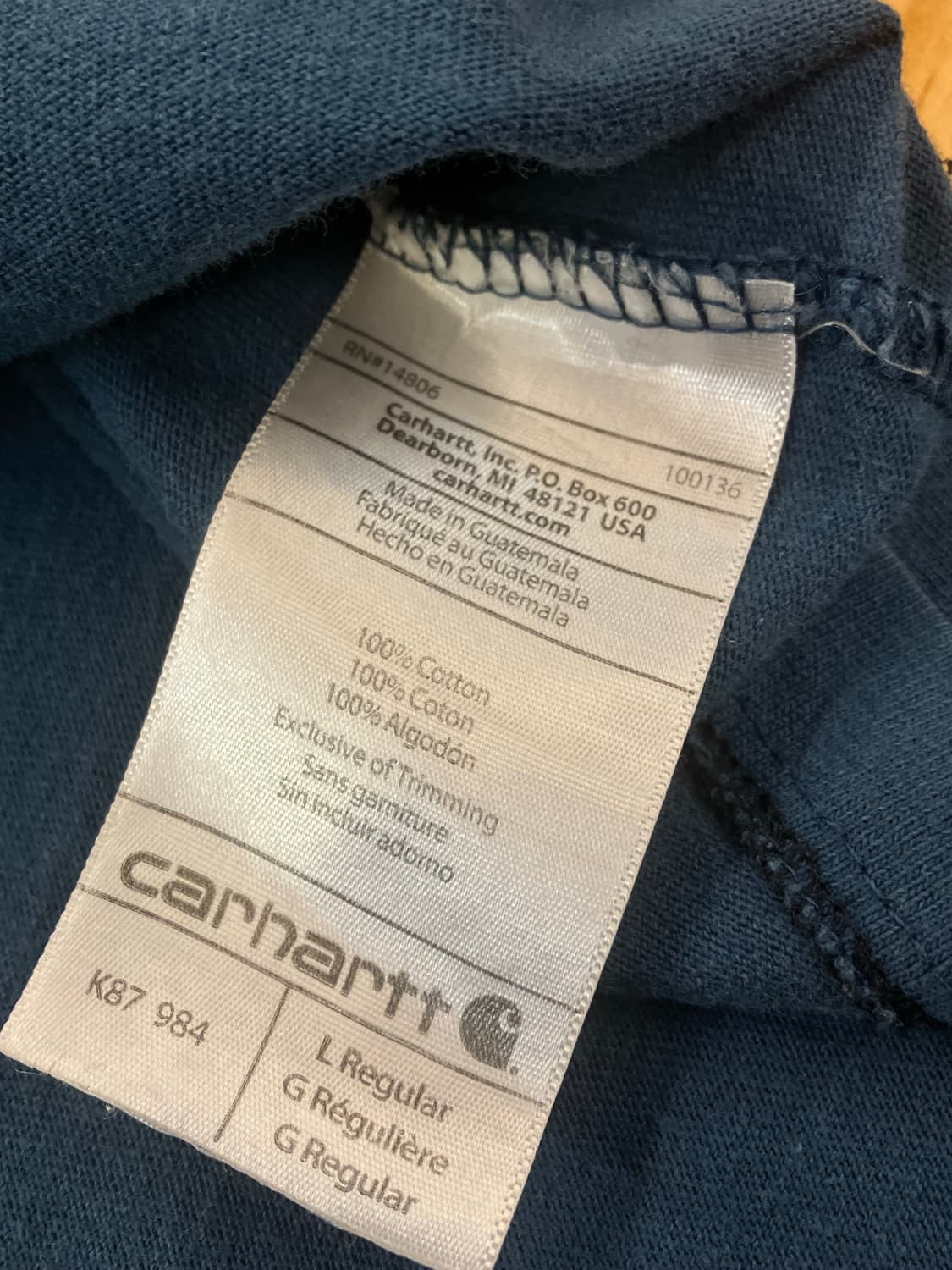 칼하트 반팔 티셔츠 그린 L #csz2125 상품이미지5